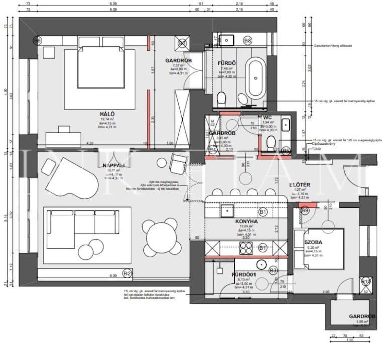 Brand New Modern Flat : Pink Flamingo